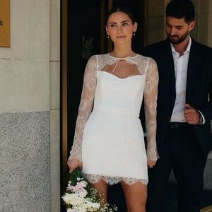 NWT Park & Fifth Barlow Mini Dress XS Bridal White Lace
